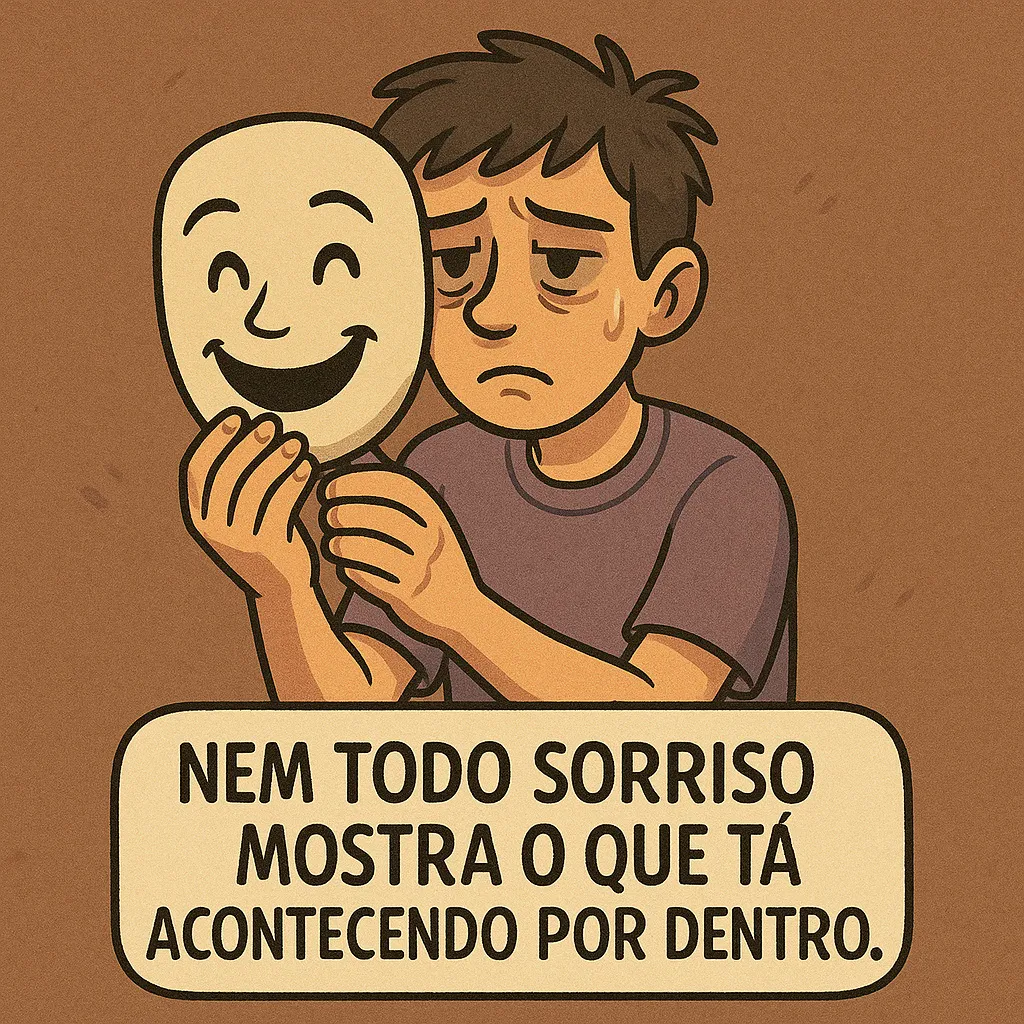 Histórias em quadrinhos e charges de combate às drogas Charge sobre uso de drogas 03 - Sorriso Falso